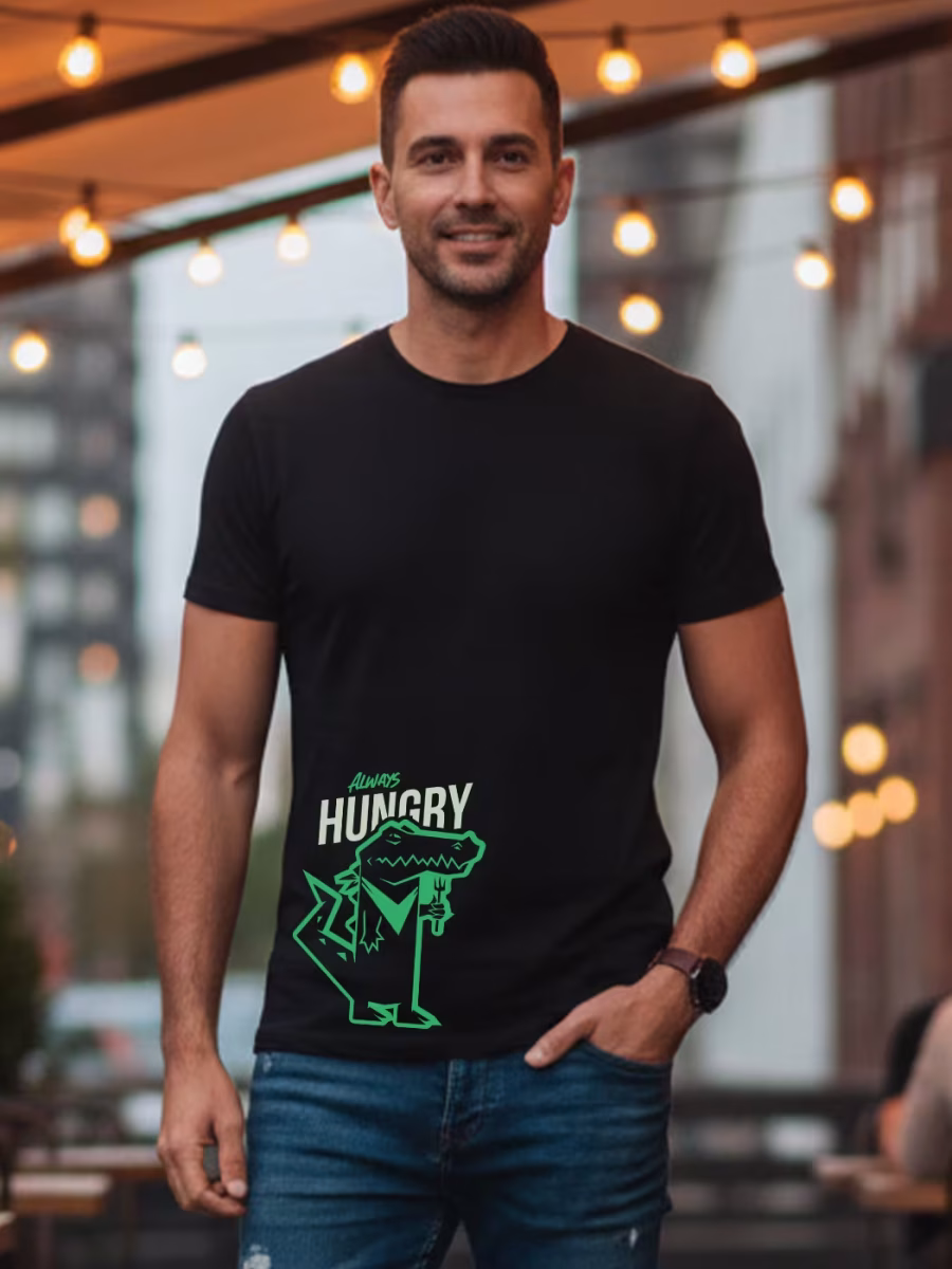 Always Hungry Foodie T-Shirt For Men - Half Sleeve
