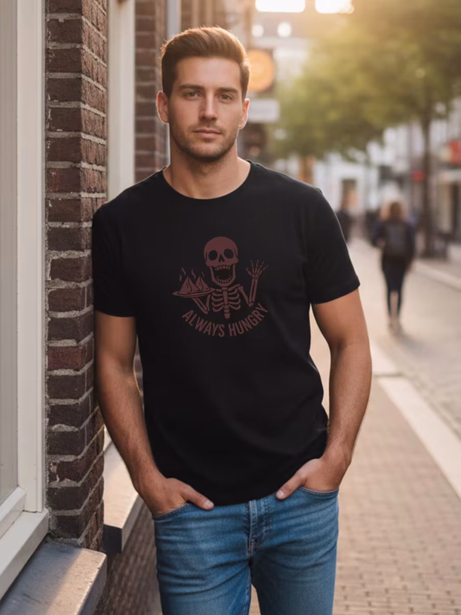 Always Hungry Samosa T-Shirt For Men - Half Sleeve