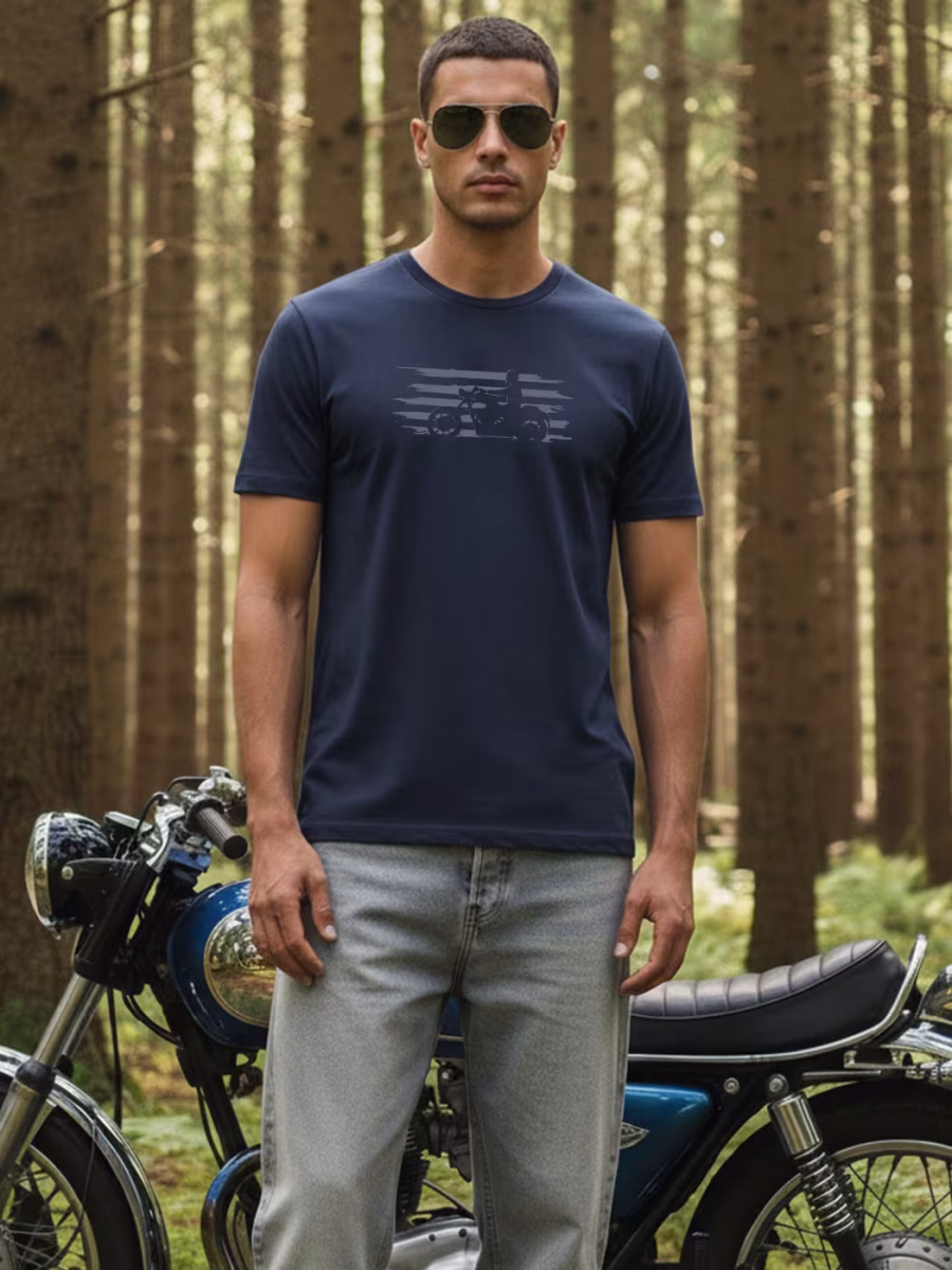 Motorcycle Trip T-Shirt For Men - Half Sleeve
