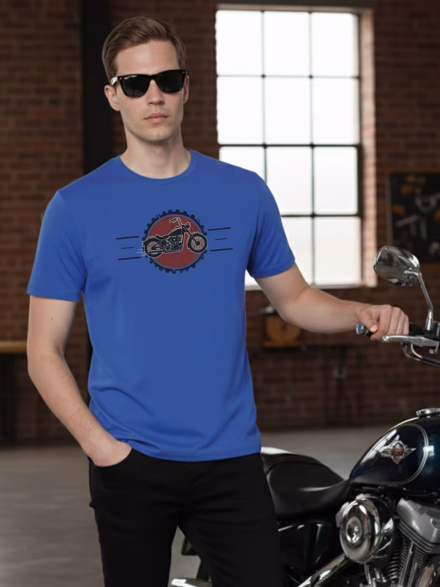 Classic Bike T-Shirt For Men - Half Sleeve