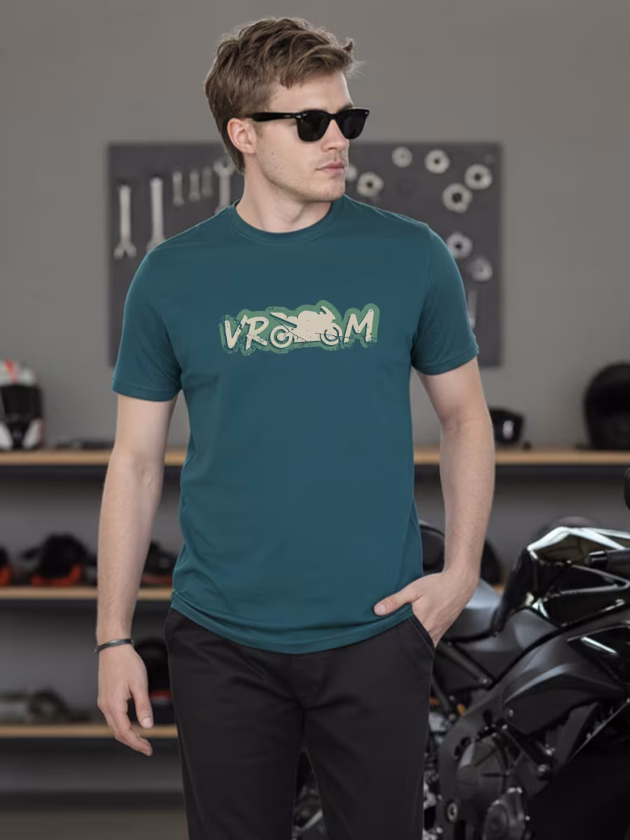 Vroom T-Shirt For Men - Half Sleeve